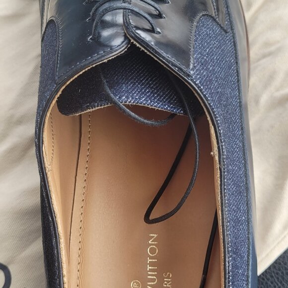 Louis Vuitton BRAND NEW Men's leather NAVY BLUE shoes - size 11 - Picture 3 of 5